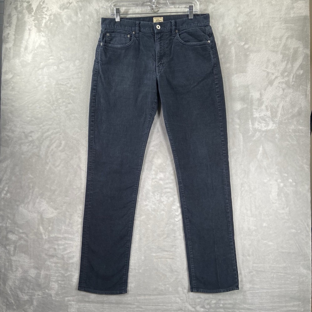 J. CREW Pants men's 32x32 Corduroy Chino Style 770 Straight Fit 5-Pocket Blue